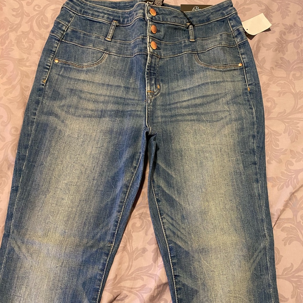 Hi-waist skinny jeans